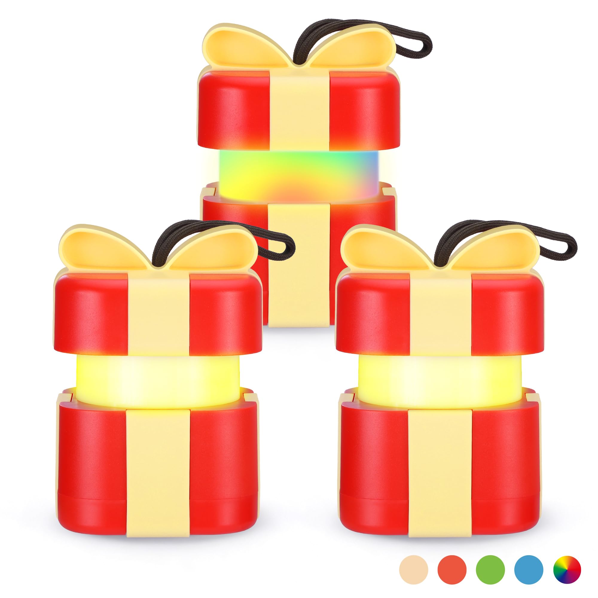 Amazon.com: EverBrite Gift Box Lantern 3 Pack, 5 Light Modes